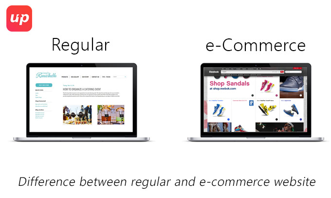 Difference between regular and e-commerce website
