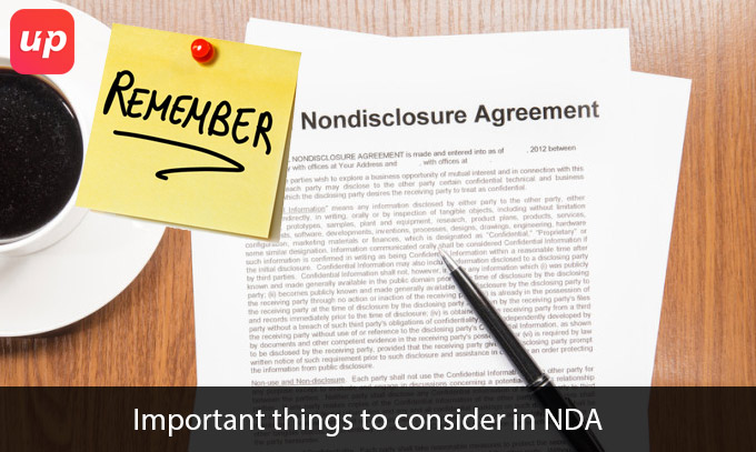 Important things to consider in NDA