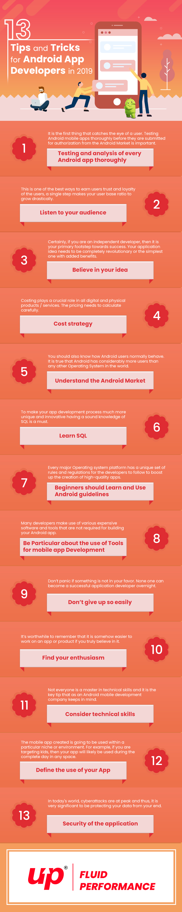 13 Tips and Tricks for Android App Developers Infographics