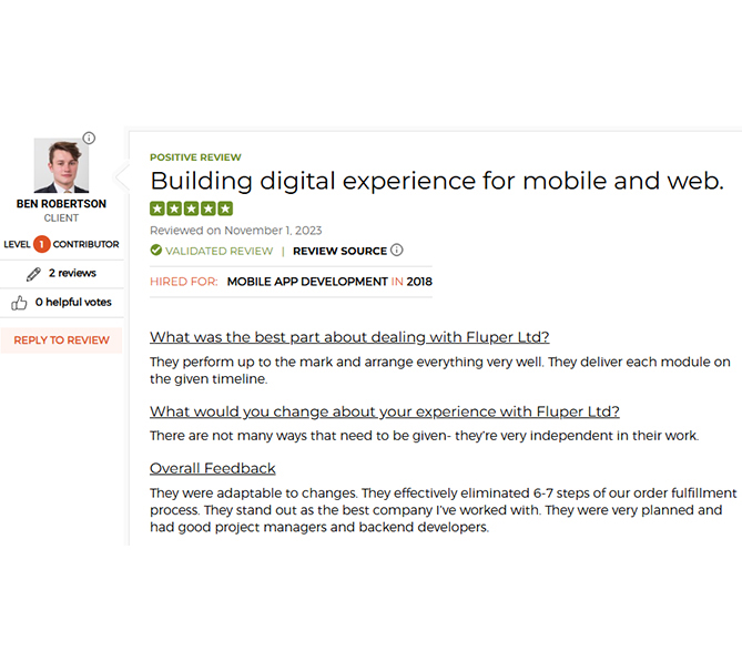 Food client review