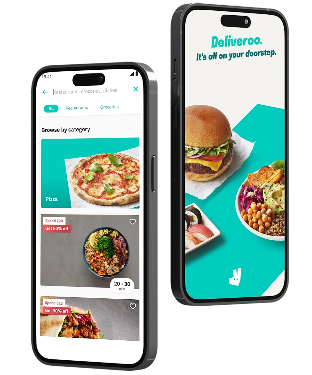 Food app screens
