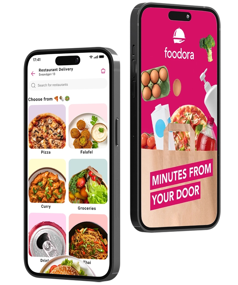 Food app screens